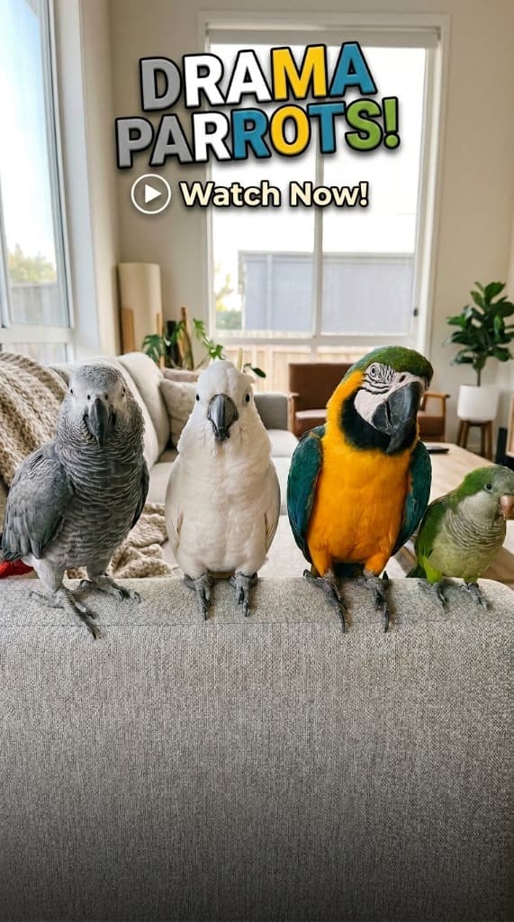 Drama Parrots viral reel poster